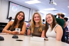 Students pose at the expo